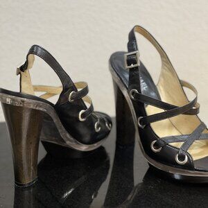 MICHEAL Micheal Kors Astor Sling Madras Black Size 7M